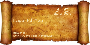 Lapu Róza névjegykártya