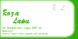 roza lapu business card